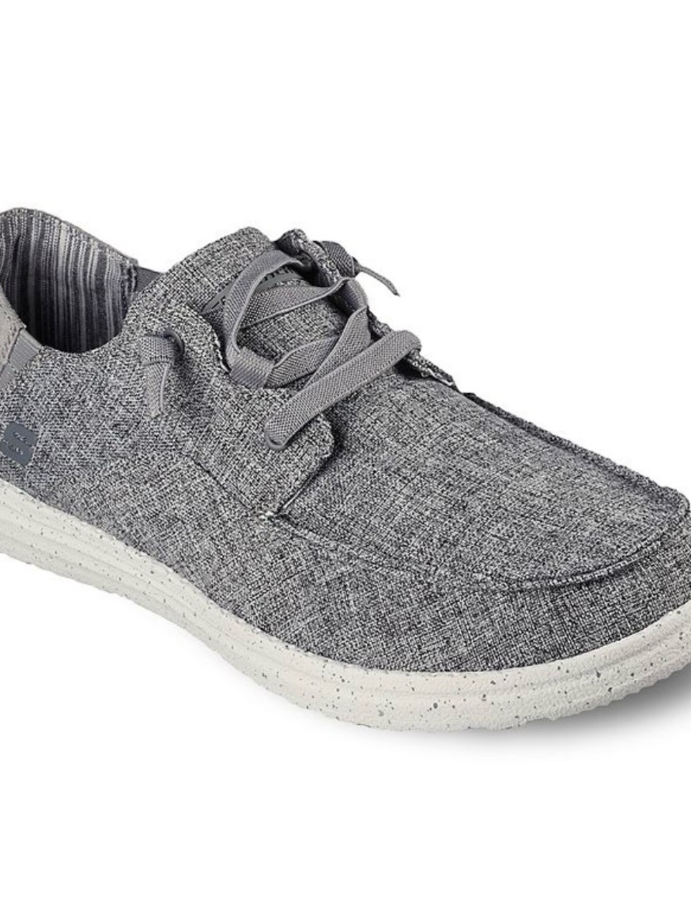 Skechers Men’s Gray Canvas Slip-On Casual Shoe